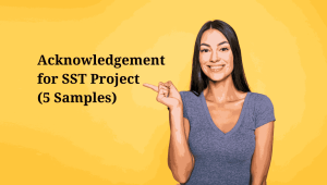 Acknowledgement for SST Project (5 Samples)