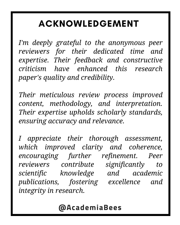 how to make acknowledgement in research paper