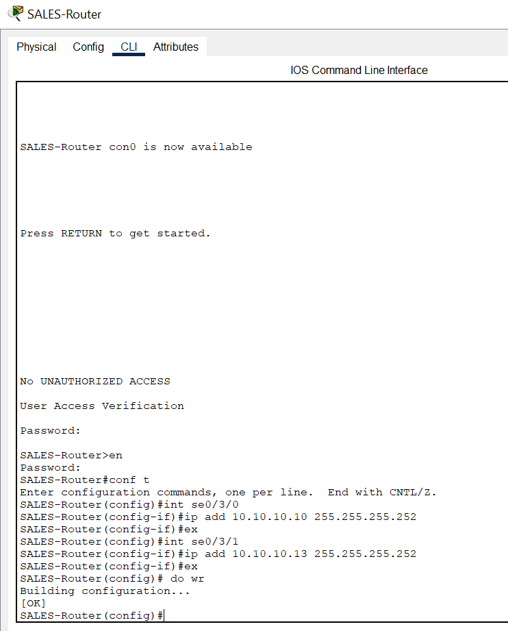 Static IPs for Sales Dept Router
