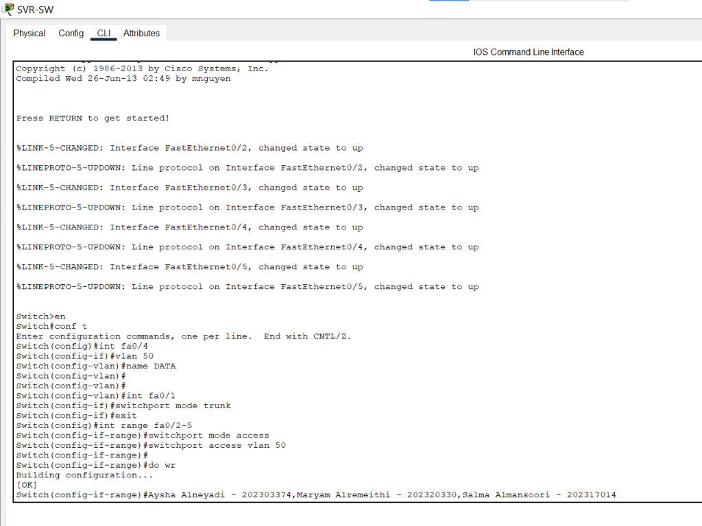 Vlan Configuration SVR