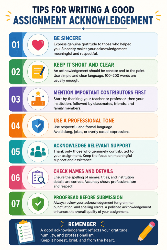 Best Tips on How to Write a Good Acknowledgement in Assignment